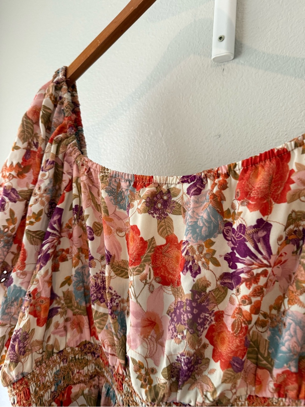Torrid Boho Floral Peasant Top - Picture 9 of 10